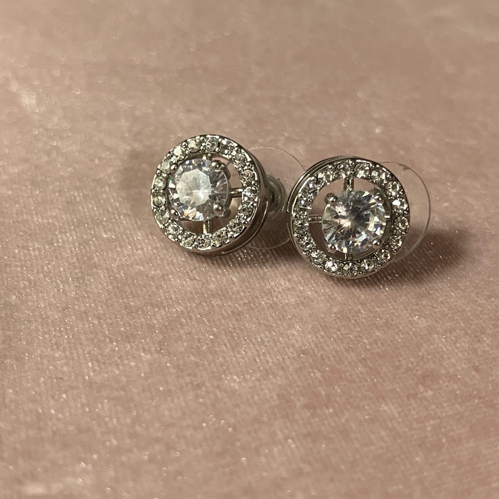 Sparkling Silver Stud Earrings